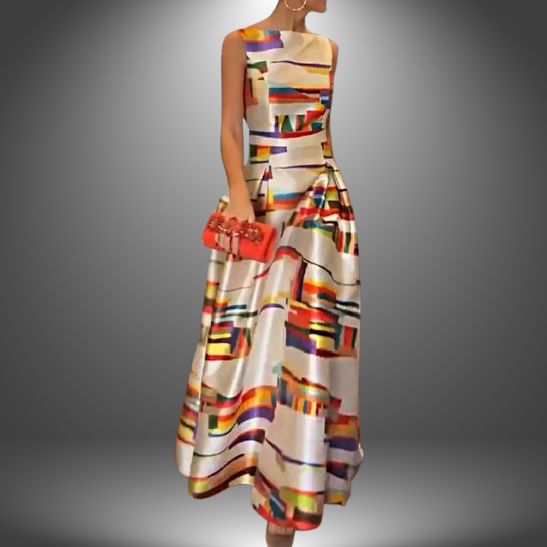 Lotte | Fed maxi dress with geometric print