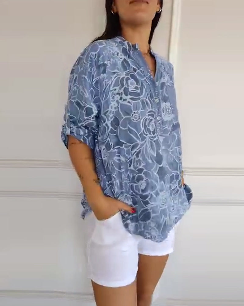 Sandra - Floral Print Blouse