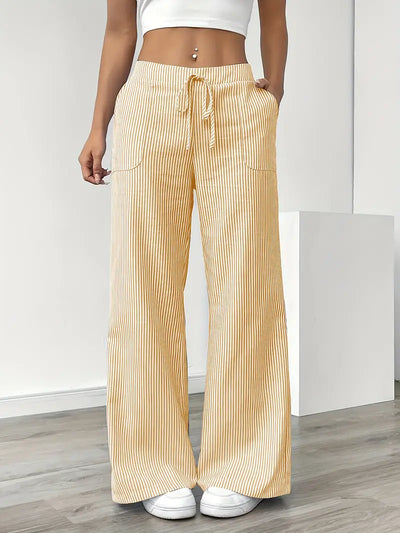 Alina | Elegant Striped Pant With Pockets