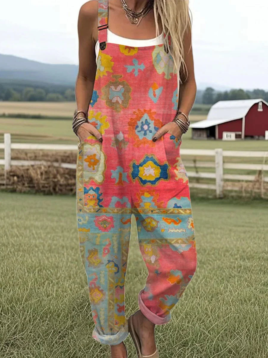 Peyton - Art Printed Wide Leg Jumpsuit