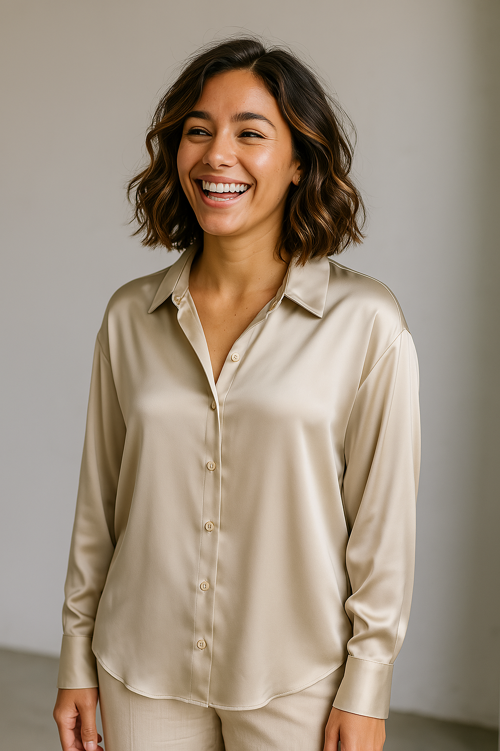 Morgan & Madison | Clara Satin Shirt