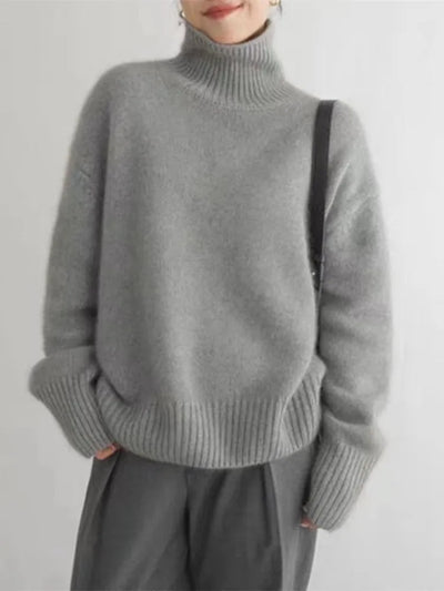 Miranda - Knitted High Collar Sweater