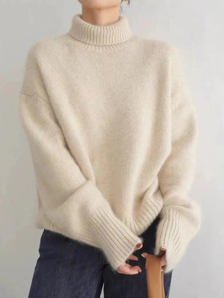 Miranda - Knitted High Collar Sweater