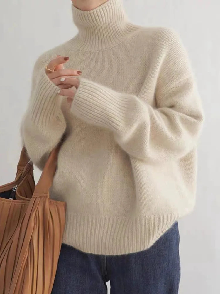 Miranda - Knitted High Collar Sweater