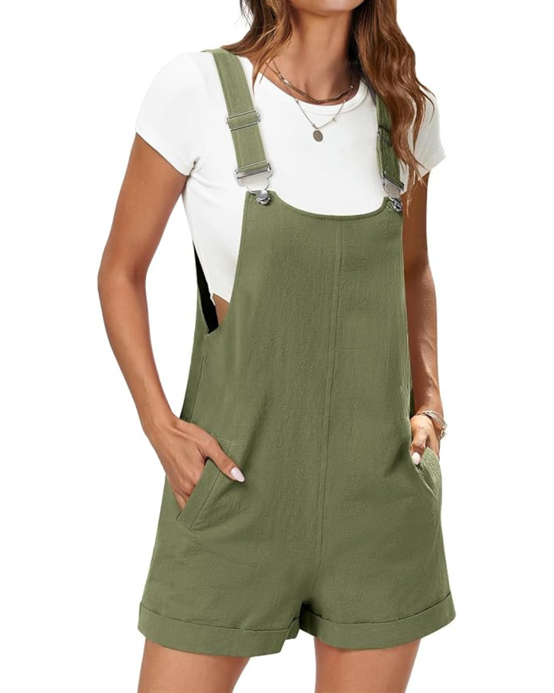 Mona | Casual Short Bib Overalls
