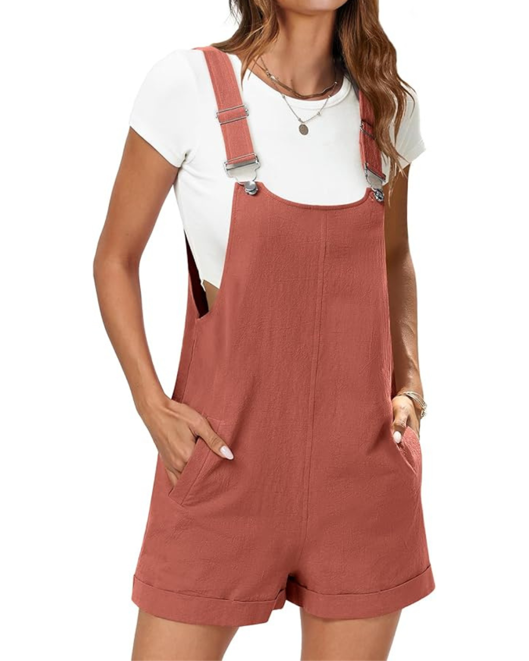 Mona | Casual Short Bib Overalls