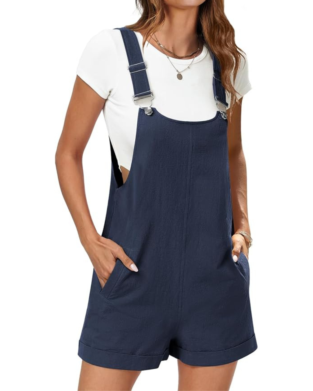 Mona | Casual Short Bib Overalls