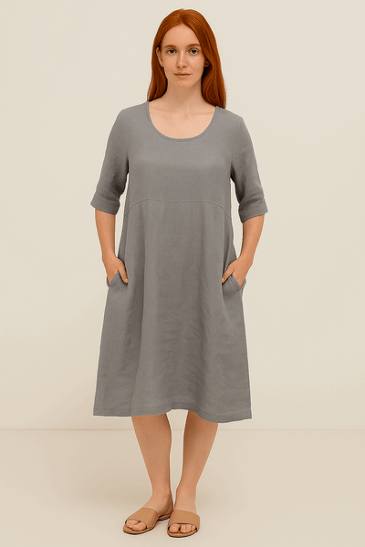 Jytte™ | Oversized elegant dress with pockets