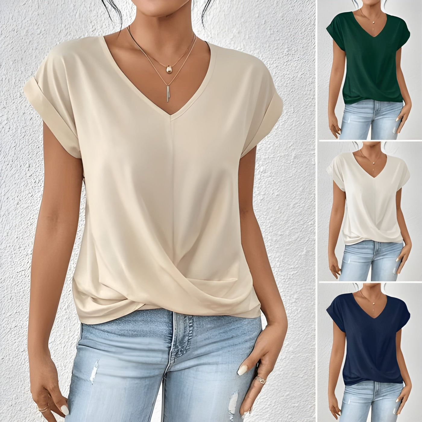 Maya | Twist Front V-Neck Top