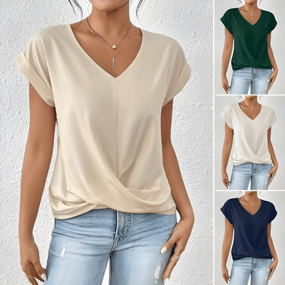 Maya | Twist Front V-Neck Top