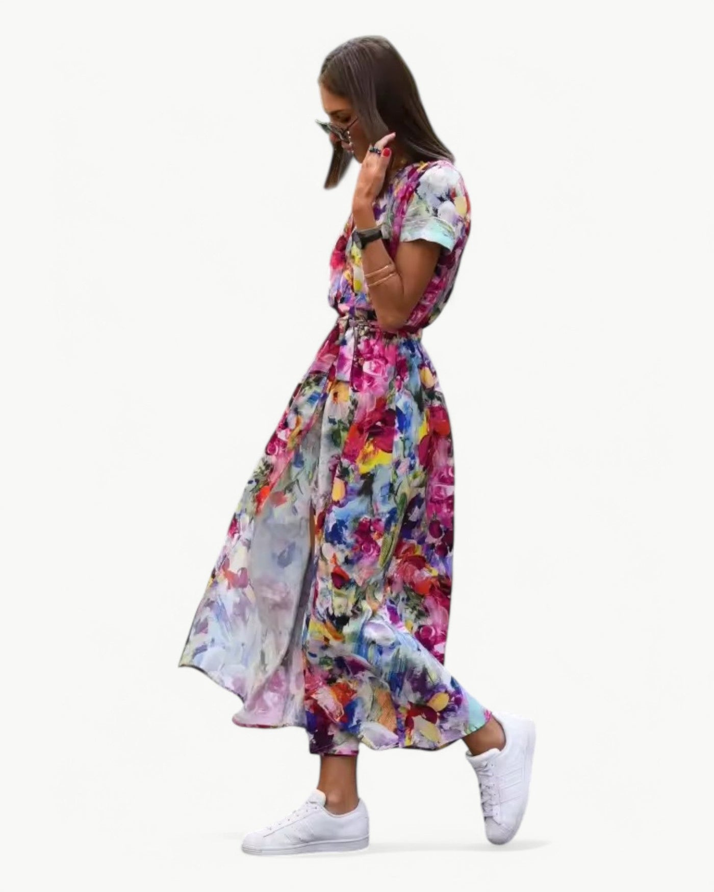 Desiree | V-Neck Patterned Summer Dress