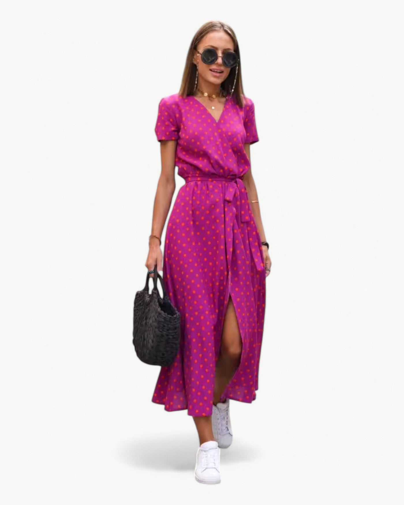Desiree | V-Neck Patterned Summer Dress