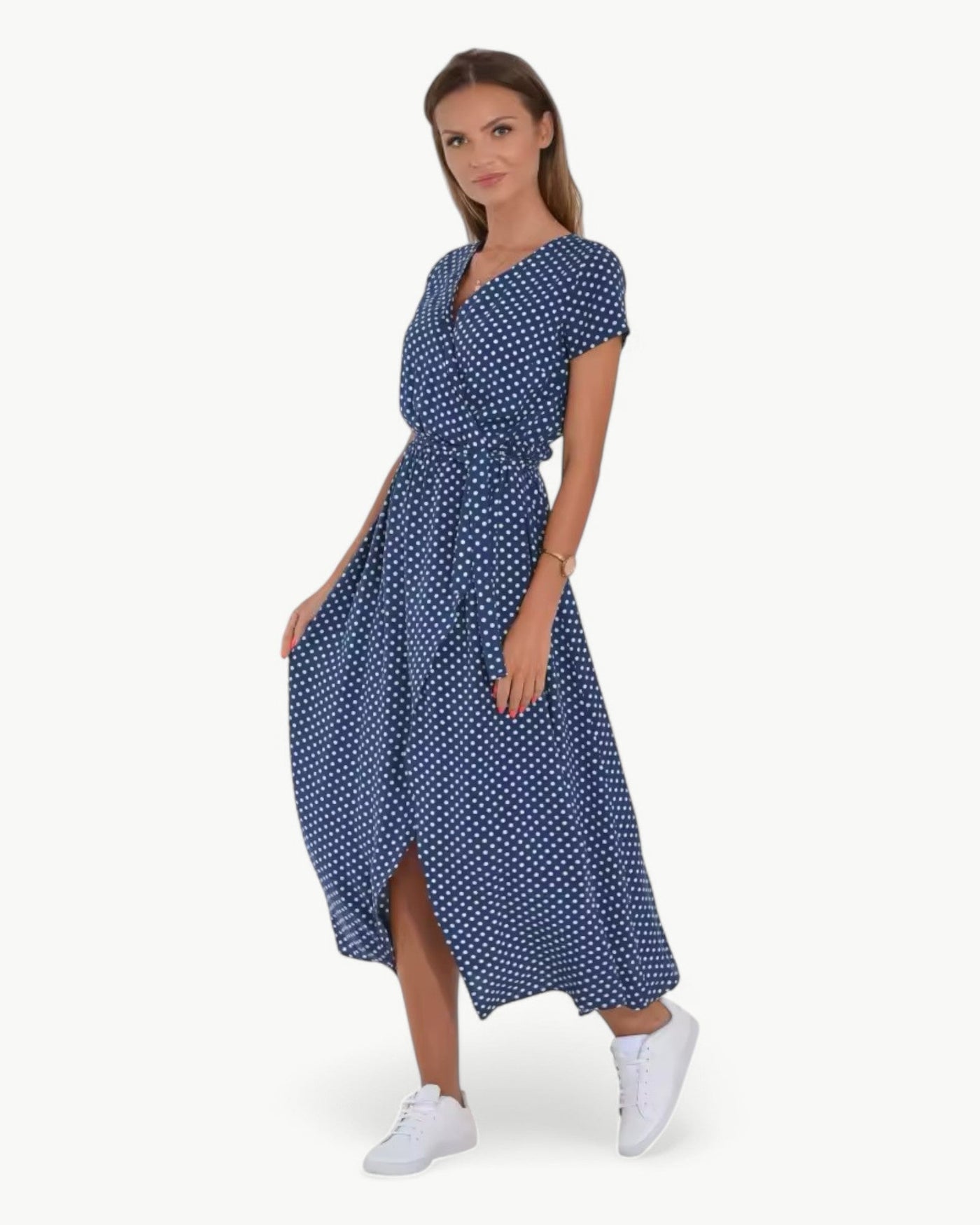 Desiree | V-Neck Patterned Summer Dress