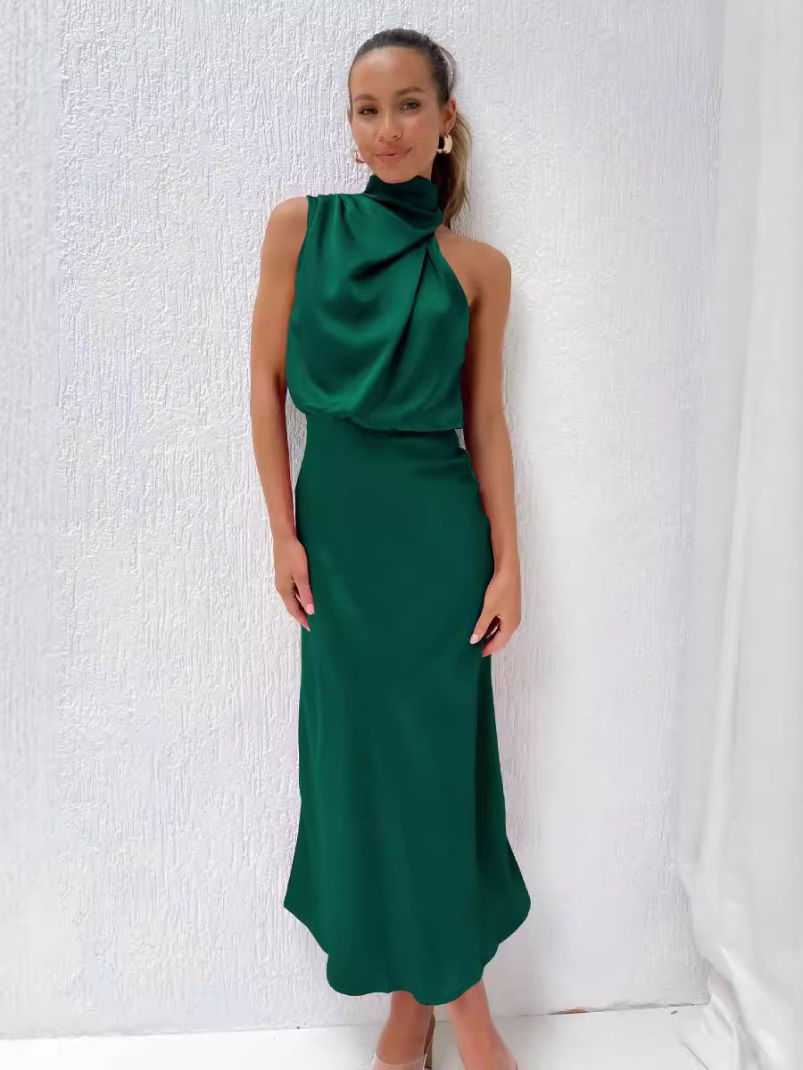 Lydia | Long dress with halter neck
