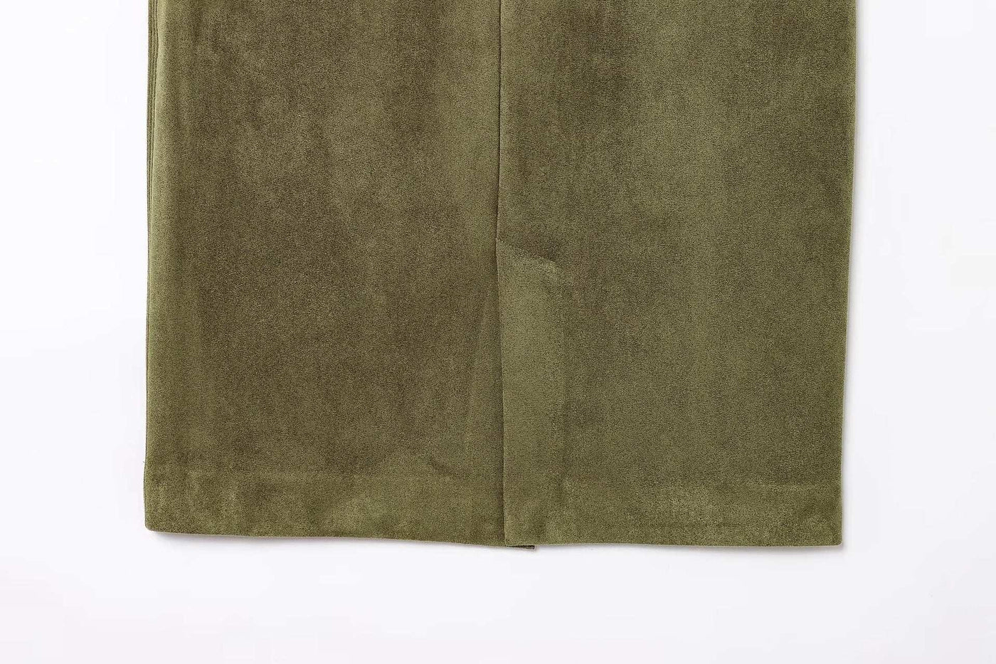 WHITE | Suede-style midi skirt