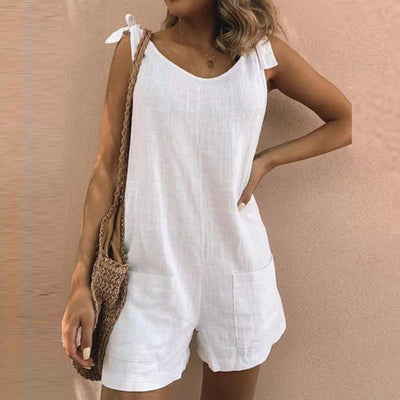 Una | Bow Strap Pocket Playsuit