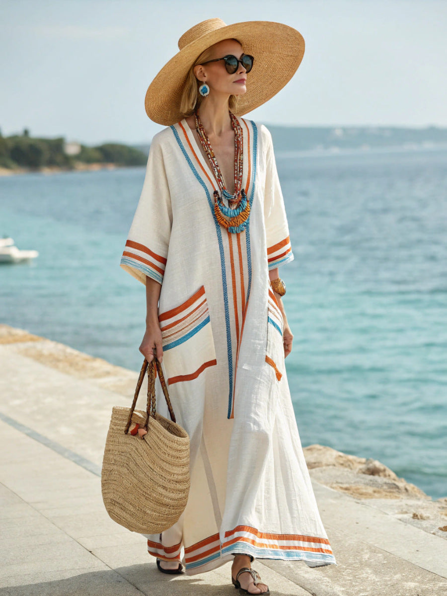 Aelyndis - Breezy Coastal Maxi Dress