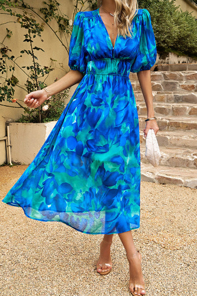 Ruby |  Flattering Floral Midi Dress