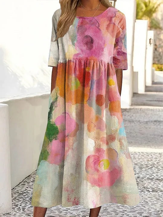 Angela - Pastel Flowy Summer Dress