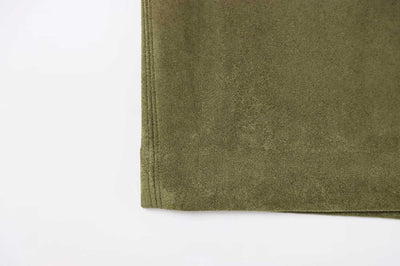 WHITE | Suede-style midi skirt