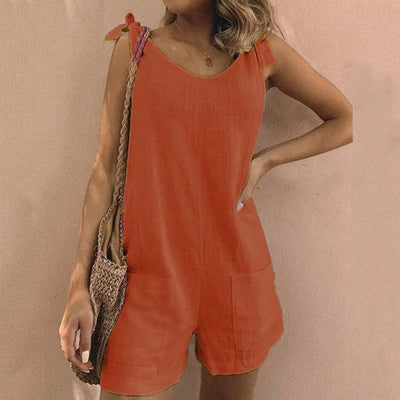 Una | Bow Strap Pocket Playsuit
