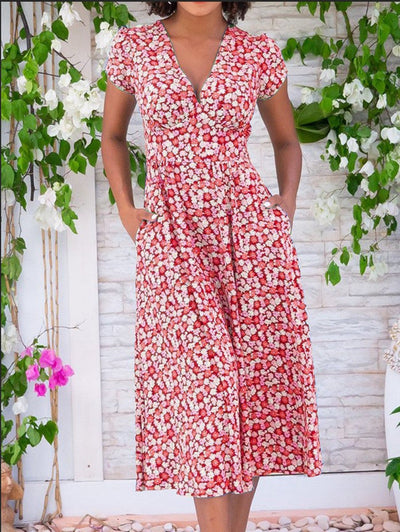 Fienna – Button Front Midi Dress