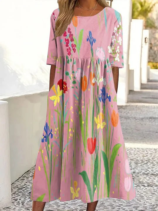 Lucinda - Pastel Flowy Summer Dress