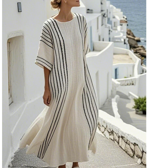 Qytheris - Breezy Coastal Maxi Dress