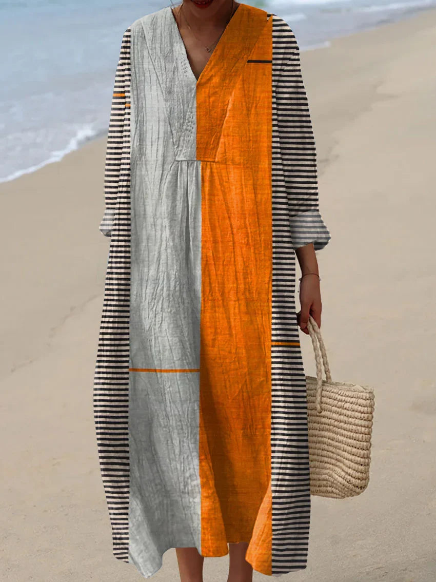 Orange Oasis Summer Dress