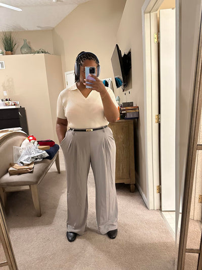 Selina - Elastic High Waist Trousers