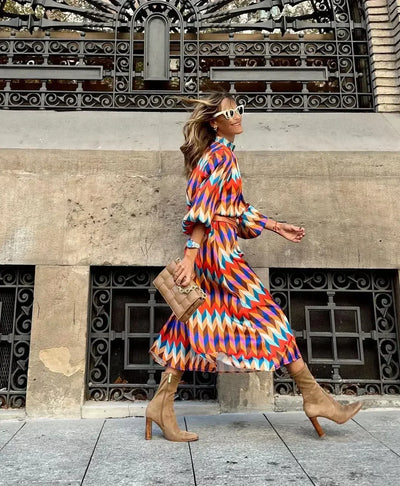 Marisol | Vibrant Geometric Dress