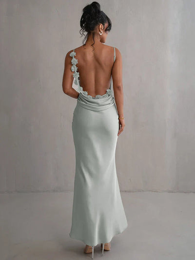 Pauline - Elegant Sultry Backless Maxi Dress