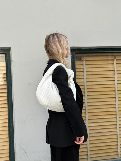 Amila - Bag with Woven Snake Leather Pattern