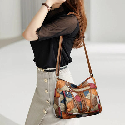 Jacqueline - Mosaic Leather Handbag