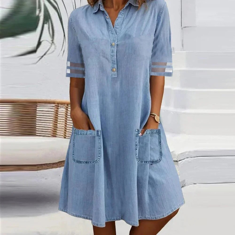 Jill | Mini Summer Denim-Look Dress