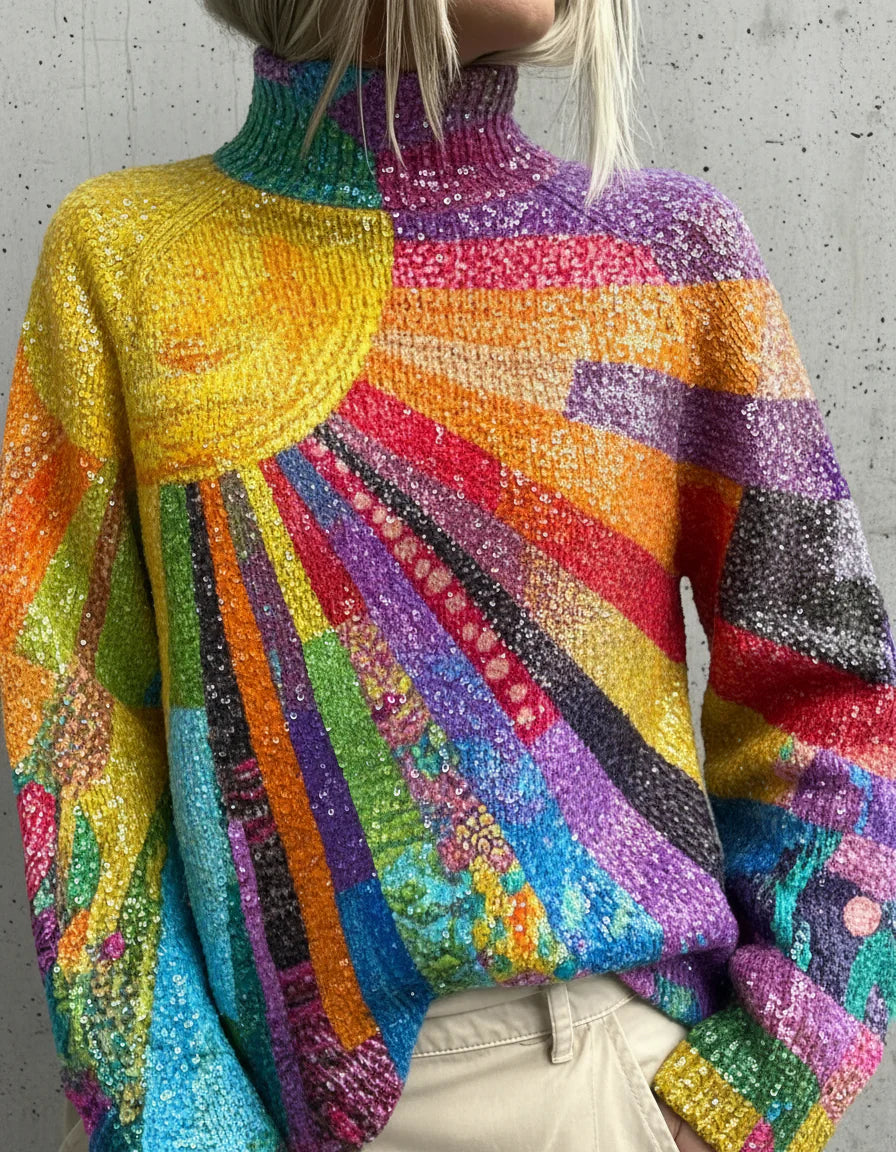 Ada - Cheerful Colorful Turtleneck Sweater