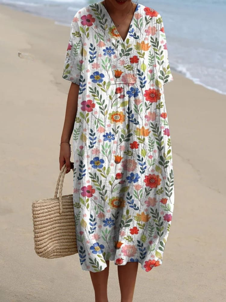 Betty - US Patchwork Floral Print Dress