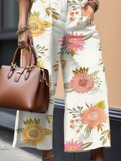 Sandy - Floral Capri Print Two Piece Set