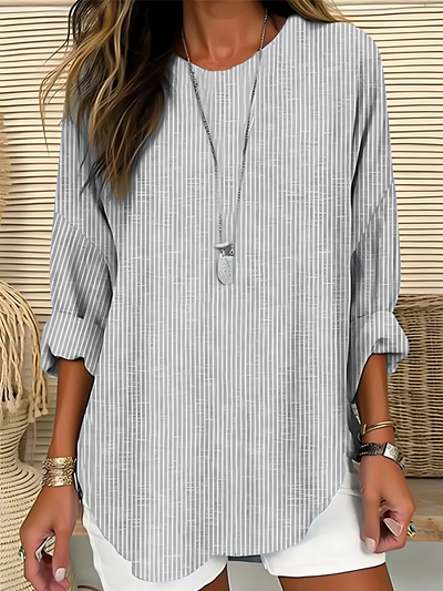 Rhea - Trendy Striped Blouse