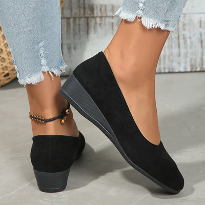 Elaine - Comfortable Wedge Heel Ballerinas