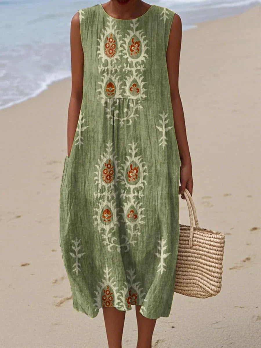 Gina - Sleeveless Summer Pocket Dress