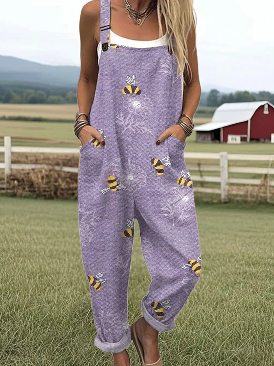 Teagan - Art Printed Wide Leg Jumpsuit