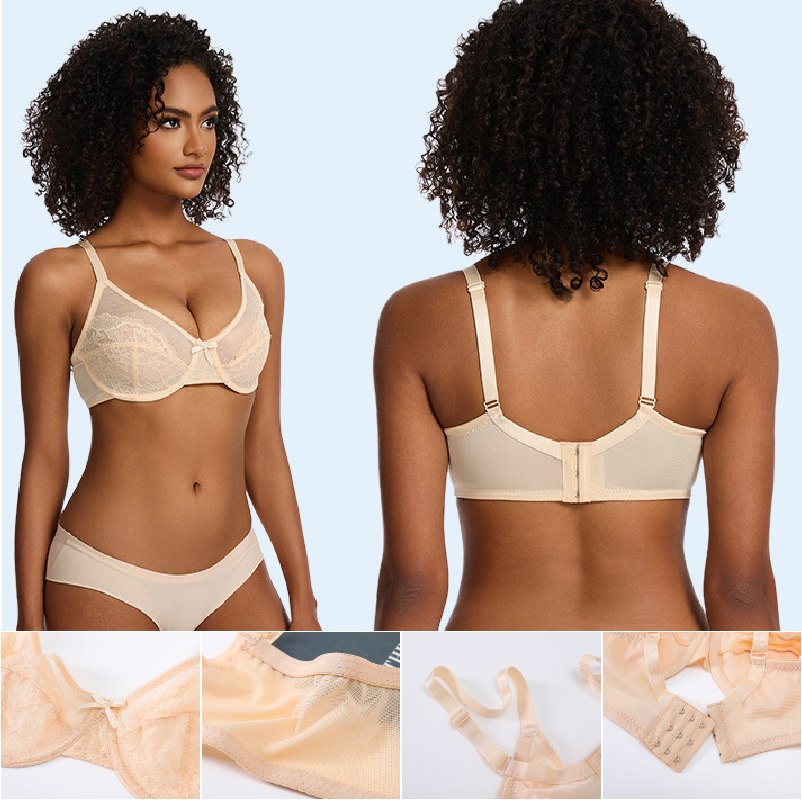 WHITE | Bra Net Lace Ruffled