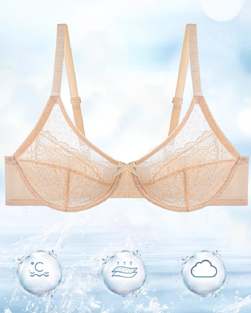 WHITE | Bra Net Lace Ruffled