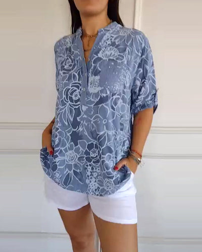 Sandra - Floral Print Blouse