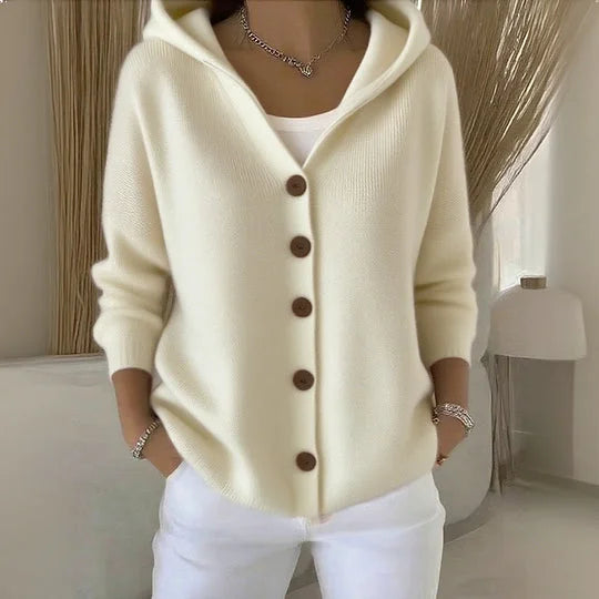 Eleanor | Hooded Cardigan with Buttons