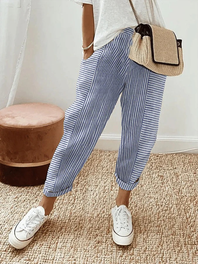 Vic | Striped Trousers
