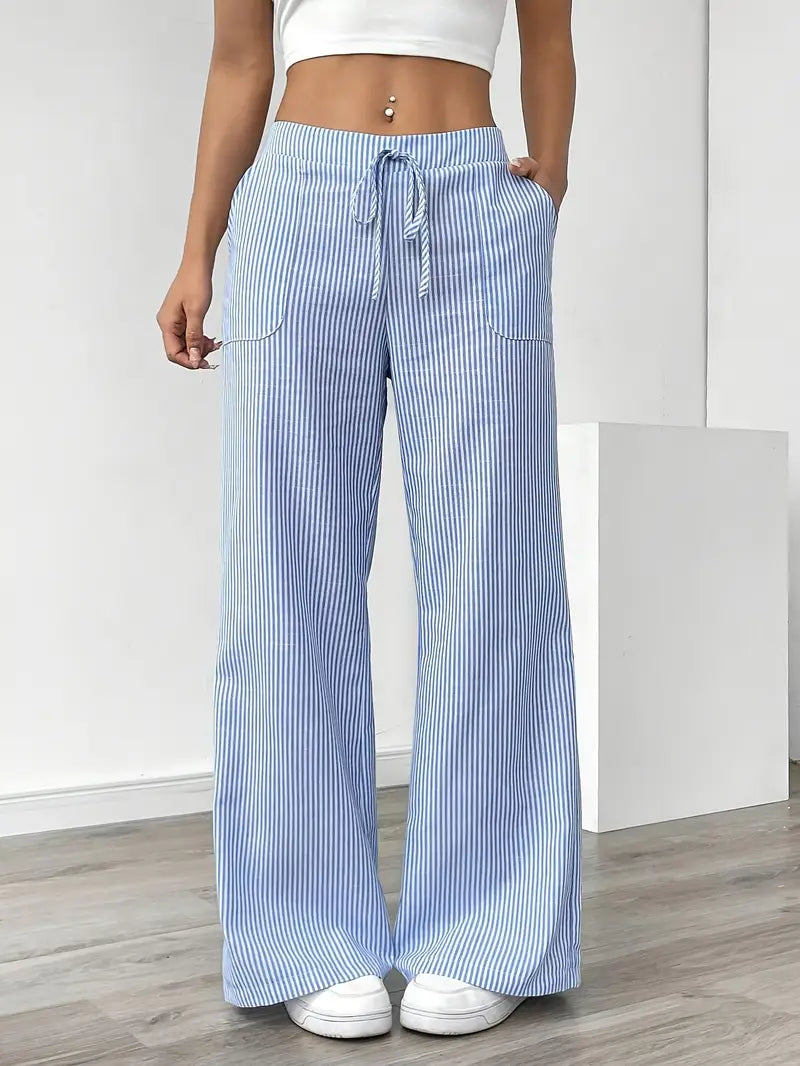 Alina | Elegant Striped Pant With Pockets