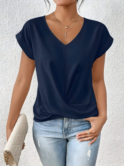 Maya | Twist Front V-Neck Top