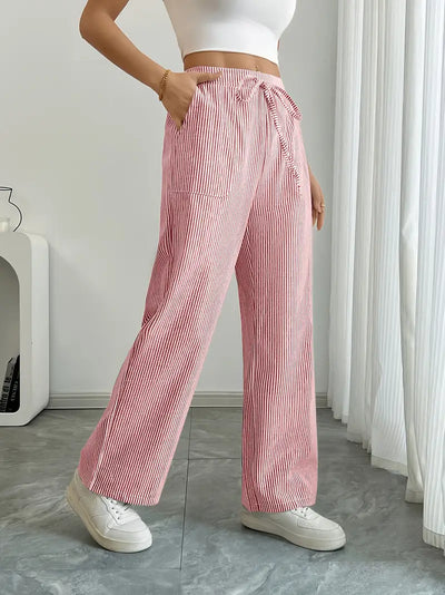 Alina | Elegant Striped Pant With Pockets
